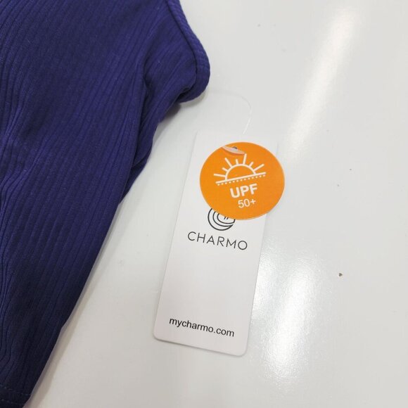 Charmo Womens High-Waisted Bikini Set Strappy Back UPF Protection Size S - Picture 7 of 11